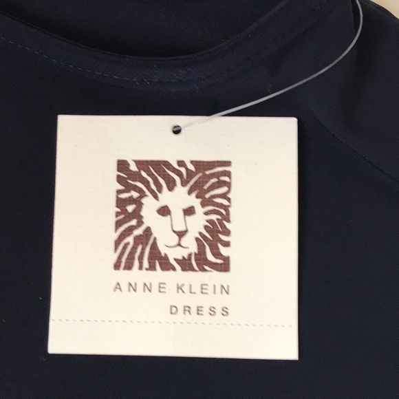 NWT Anne Klein Collared Swing Dress Navy - Picture 14 of 16